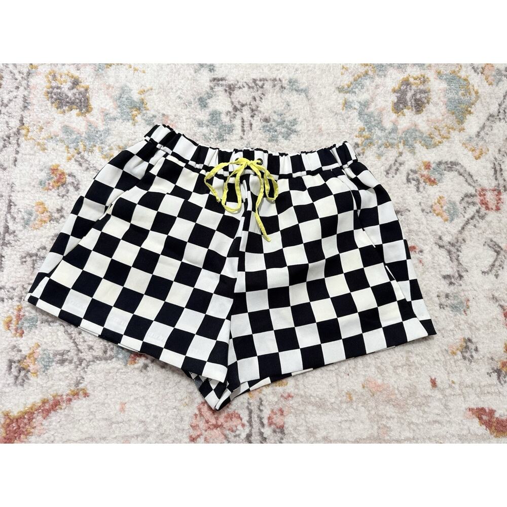 Zara Basic Checkered Shorts Women's Size XS